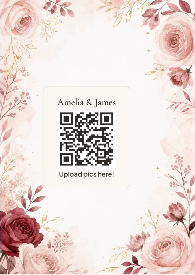 Blush Rose Design 002 aus der The Wedding Pics-Kartenbibliothek