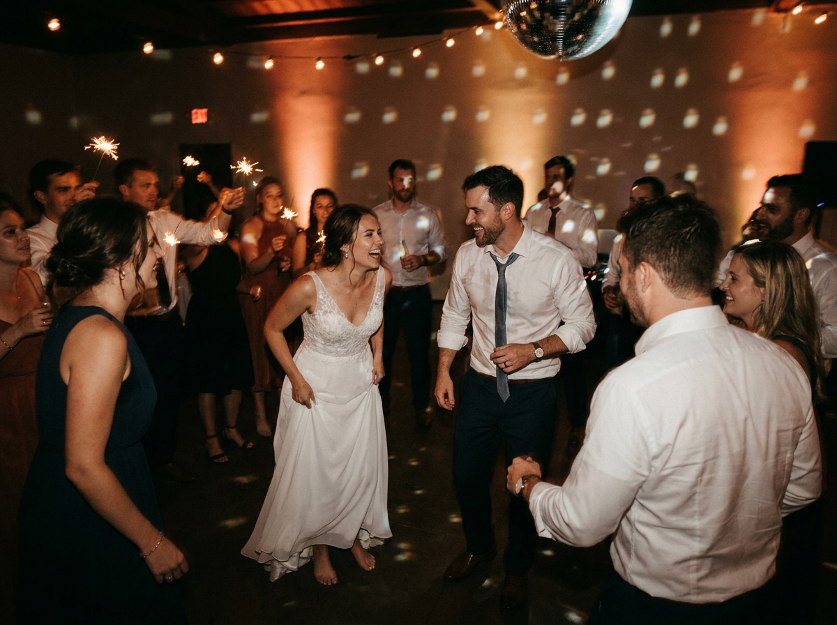 After-party wedding moment